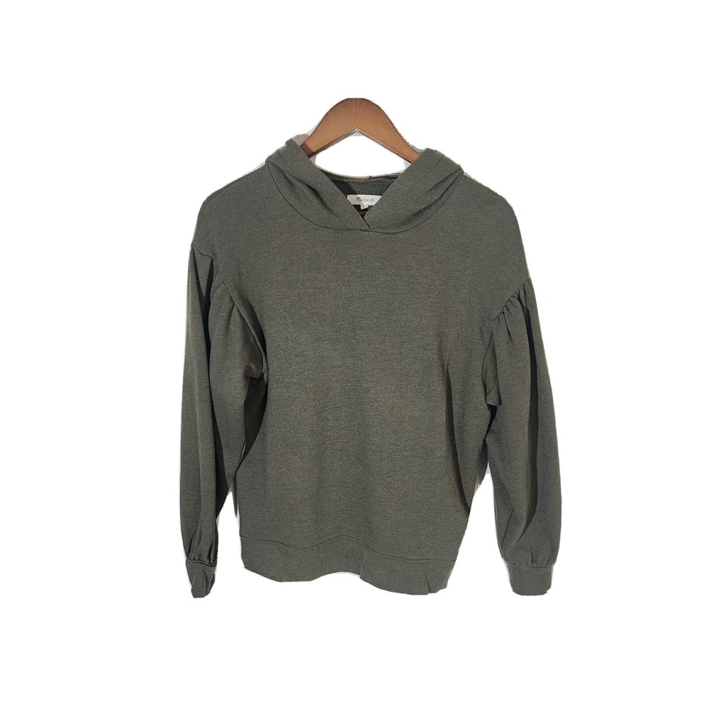 Madewell Pullover Hoodie Women's Size small Green.               Bin 34